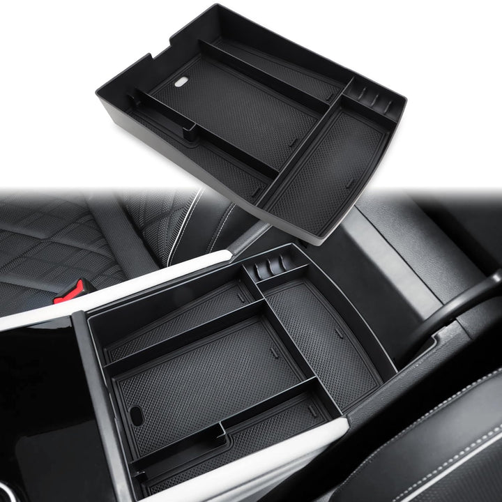 MARCHFA front view of center console tray shows clean organization benefit