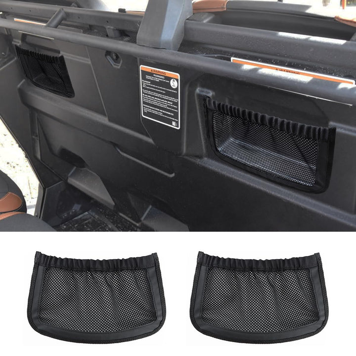 MARCHFA front view of two packaged rear backrest nets showing compact storage benefit
