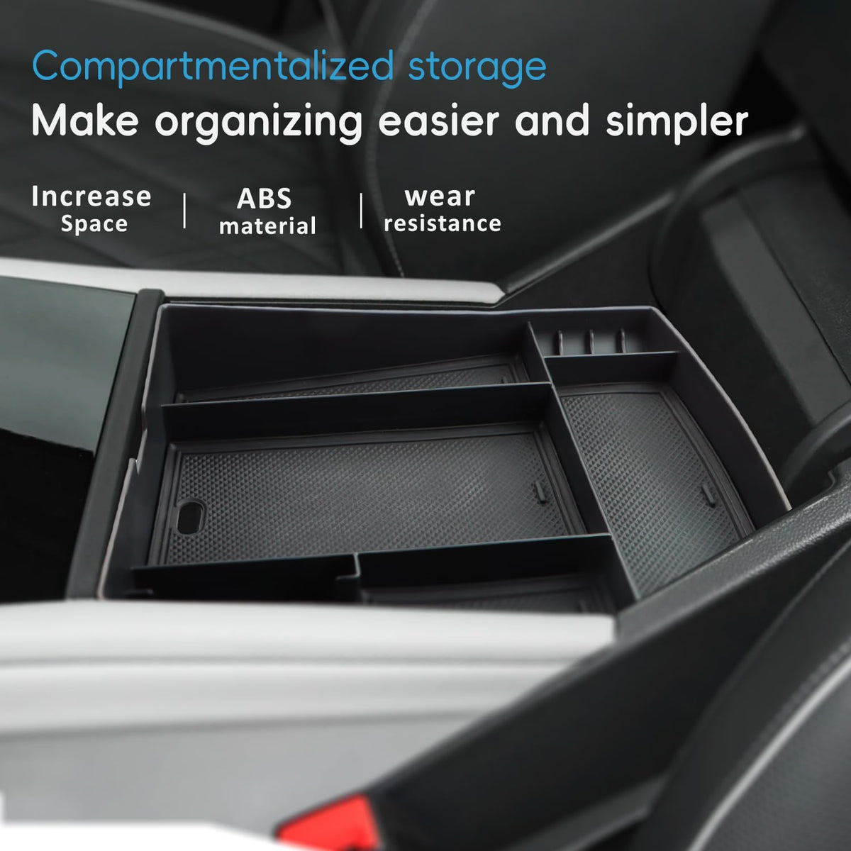 MARCHFA tray installed in VW Atlas console for quick-access benefit