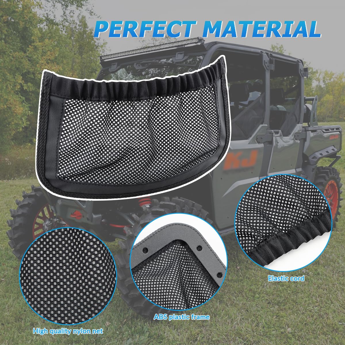 MARCHFA installed on Can Am Defender Max rear backrest for organized storage benefit