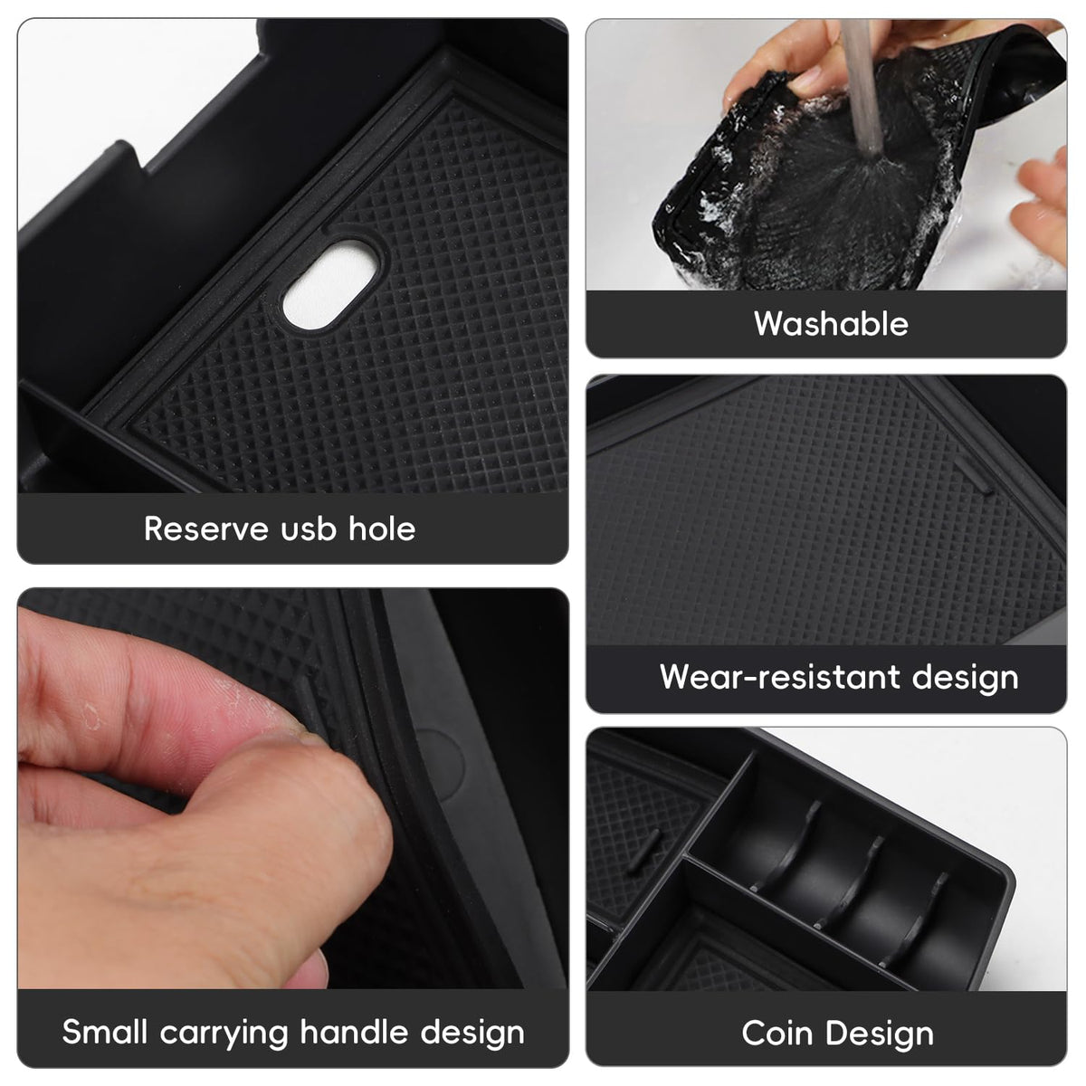 MARCHFA four non-slip mats displayed demonstrating anti-slip benefit