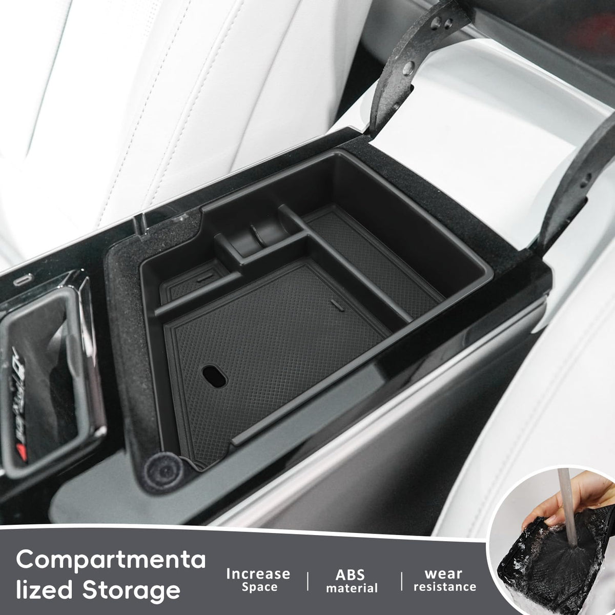 MARCHFA hand beside tray to show scale and precise fit advantage
