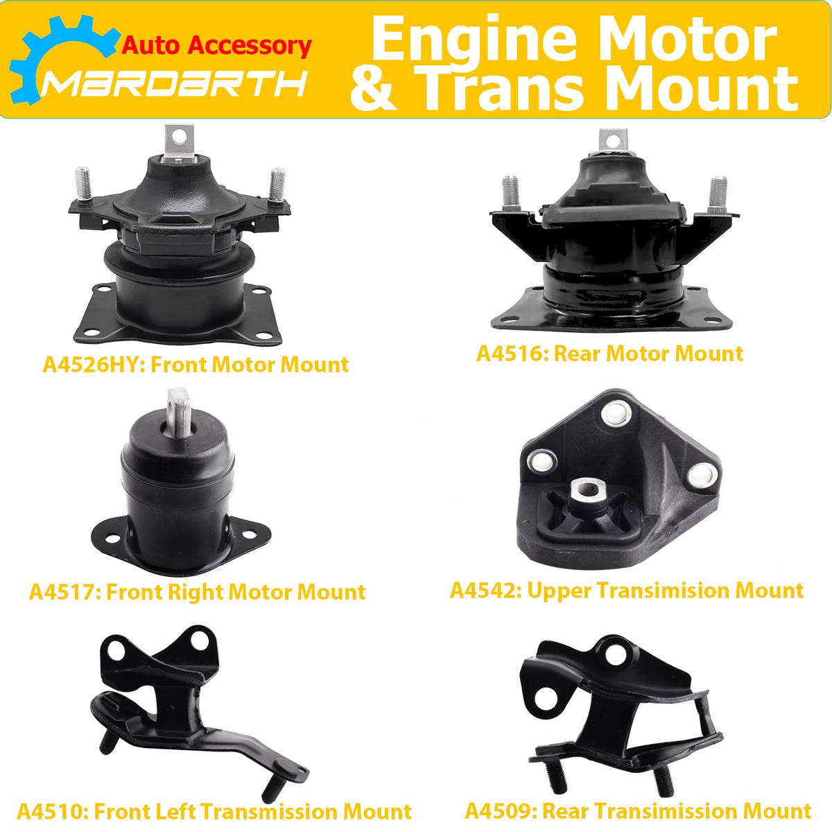 Mardarth close-up of mount bushing detail highlighting durable material and noise reduction