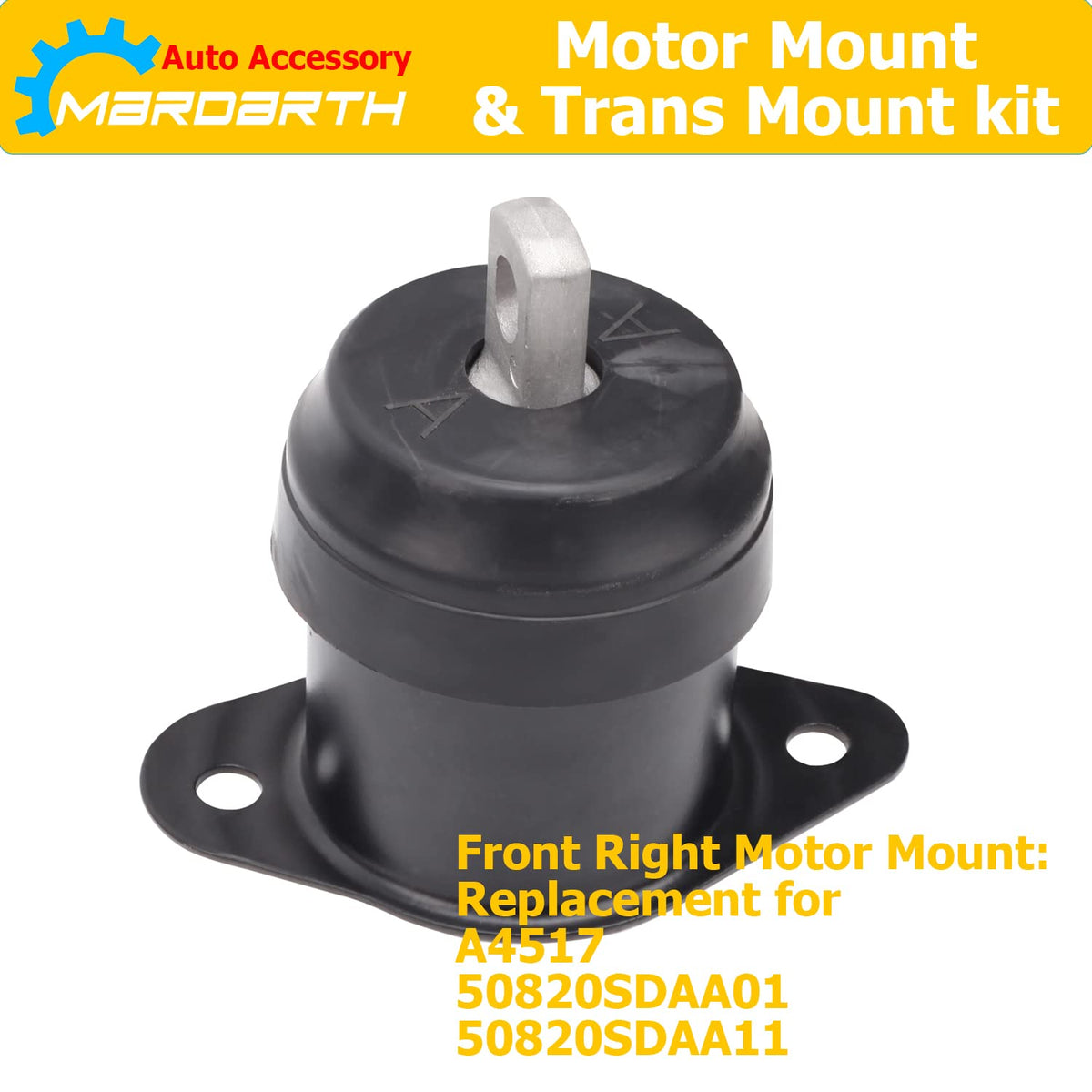 Mardarth installed transmission mount illustrating stable shifting benefit