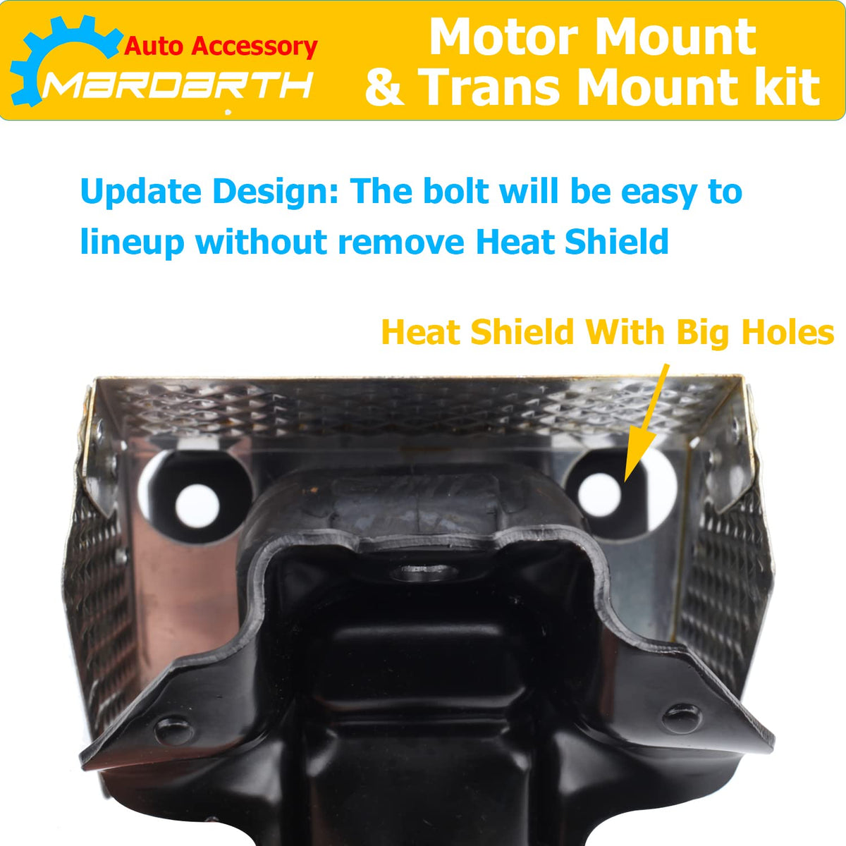 Mardarth mounts installed on engine demonstrating restored alignment and smoother ride