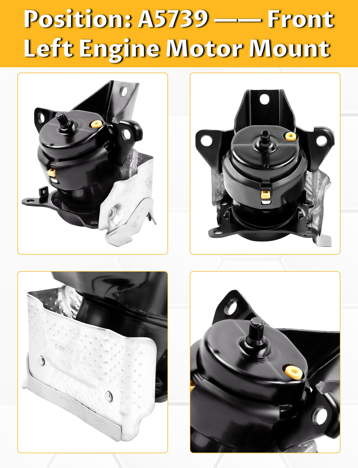 Mardarth side profile of mount displaying bolt pattern for accurate direct-fit