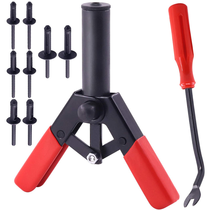 Mardatt rivet gun front view showing complete kit benefits