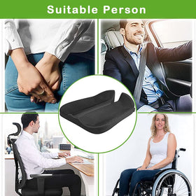 MargGona cushion placed on car seat showing improved sitting posture