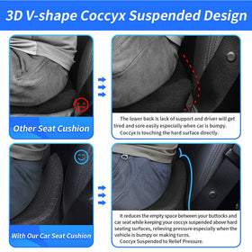 MargGona side profile highlighting V-cutout that relieves coccyx pressure