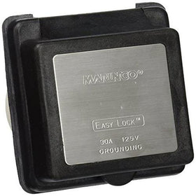 Marinco Park Power close-up of soft-touch cap and Easy Lock ring, easy watertight sealing