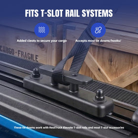 MARINOVA cleat installed in T-slot rail demonstrating tool-free secure fit