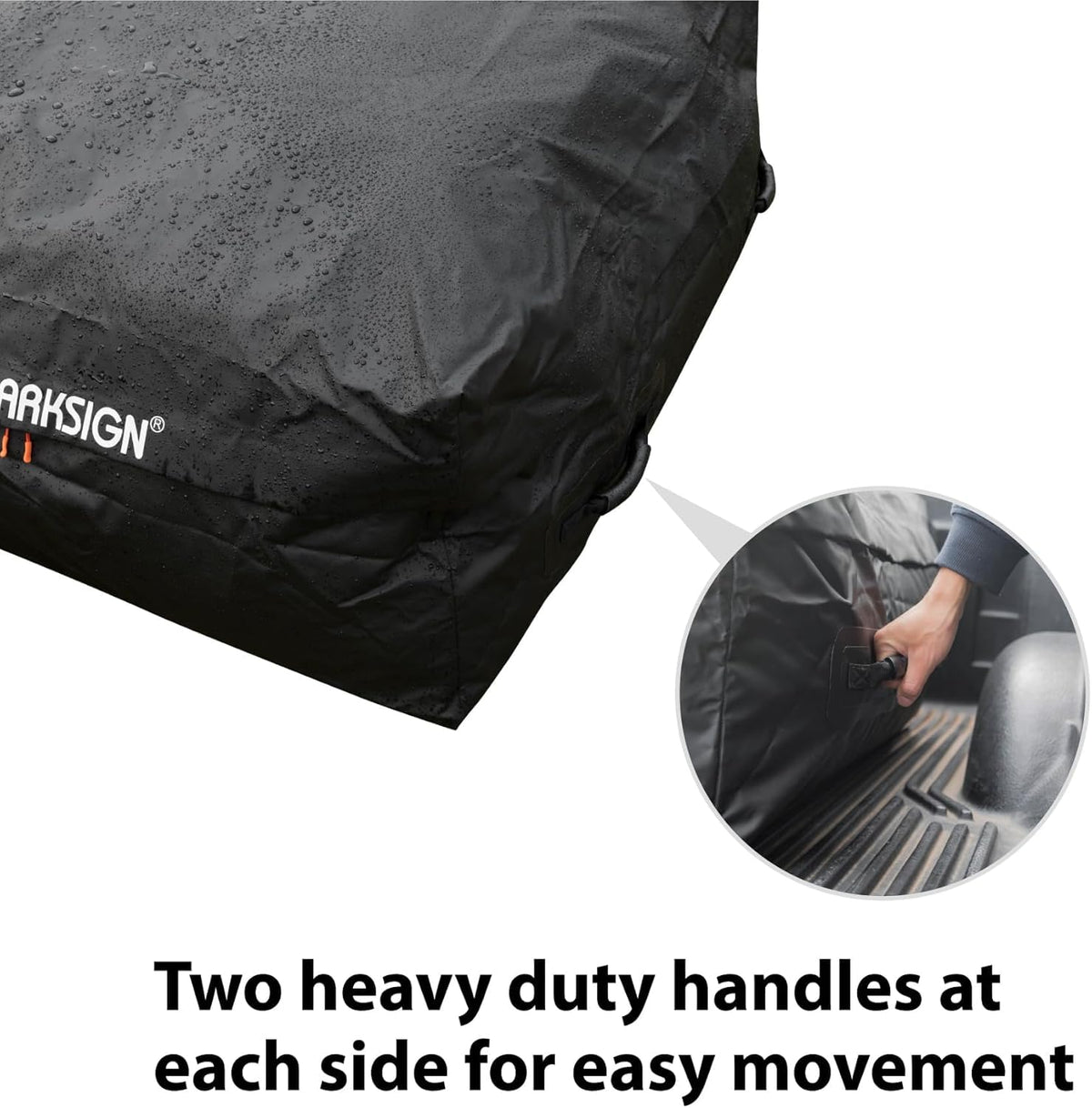 MARKSIGN heavy cargo net securing items, prevents shifting during transit