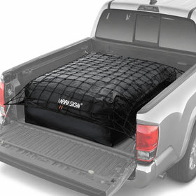 MARKSIGN front view of the truck bed bag showing size and shape, protects cargo