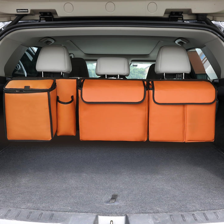 MARKSIGN front view organizer showing neat storage and premium leather finish
