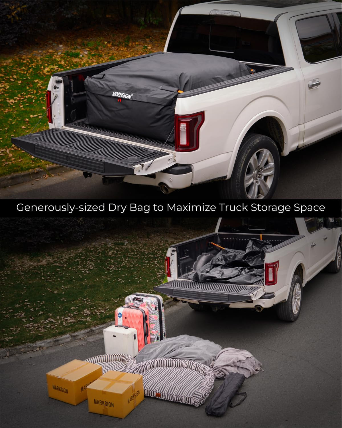 MARKSIGN heavy-duty handles and compact storage bag for easy carrying and storage