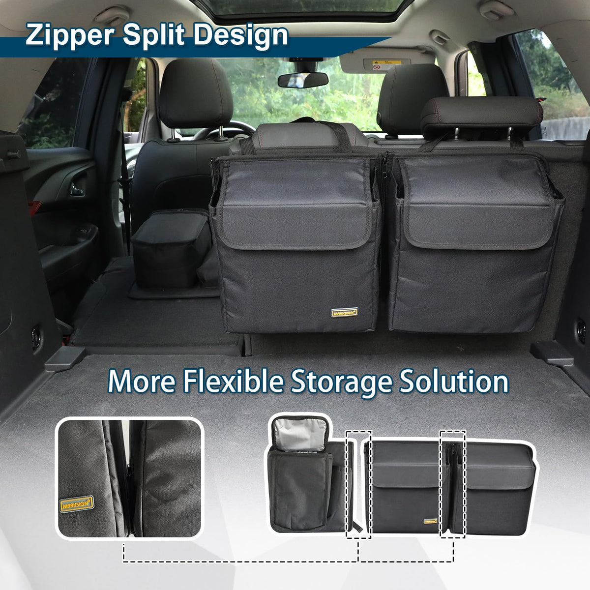MARKSIGN organizer in use on family trip demonstrating organized travel convenience