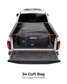 MARKSIGN installed on pickup bed showing fit and stable attachment during travel