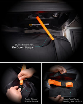 MARKSIGN zipper and Velcro rain flap detail preventing water entry