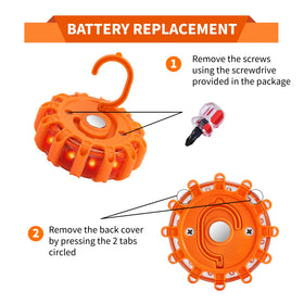 Markstor flare held in hand for scale showing compact size and easy storage