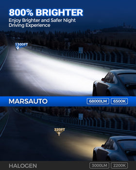 Marsauto close-up of LED chips highlighting powerful brightness benefit