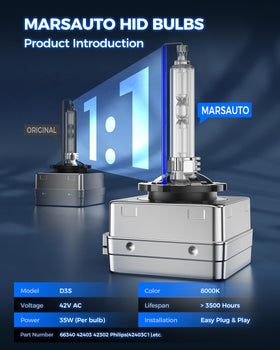 marsauto D3S metal base detail highlighting IP67 protection and heat resistance