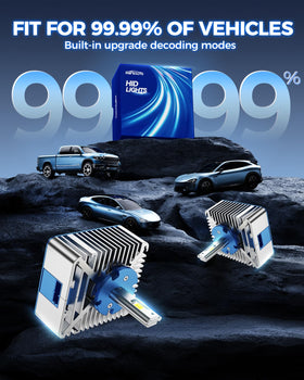 Marsauto D5S bulb installed in headlight assembly for plug-and-play replacement benefit