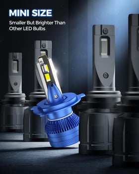 Marsauto bulb beside ruler showing compact size and easy fit
