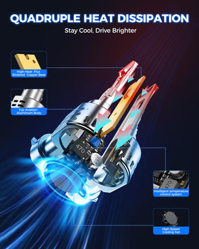Marsauto installed in car headlight demonstrating improved night visibility
