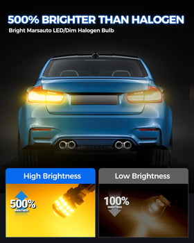marsauto LED chip closeup highlighting concentrated bright amber output