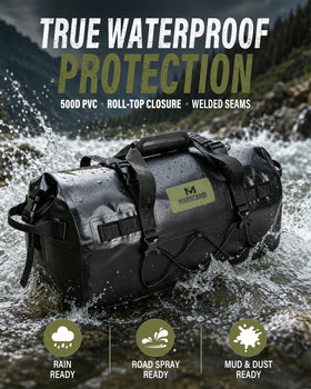 Marscamd close-up of welded seam and 500D PVC texture for durable waterproofing