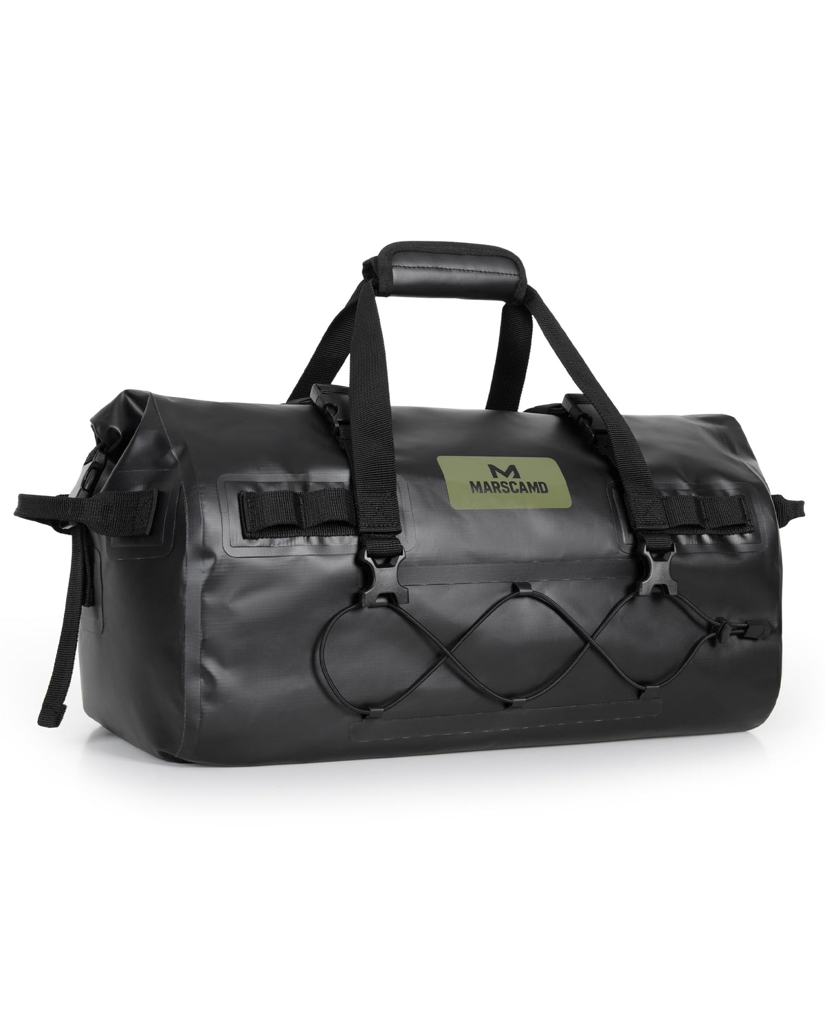 Marscamd front view tail bag showing slim aerodynamic profile and weather defense