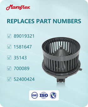 Marsflex motor label and connector visible for easy vehicle compatibility check