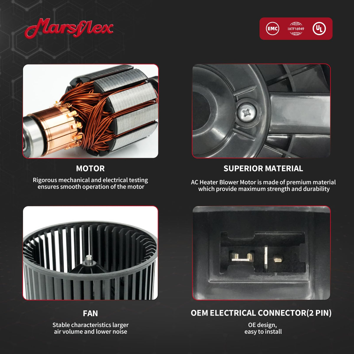 Marsflex blower motor installed in vehicle restoring airflow