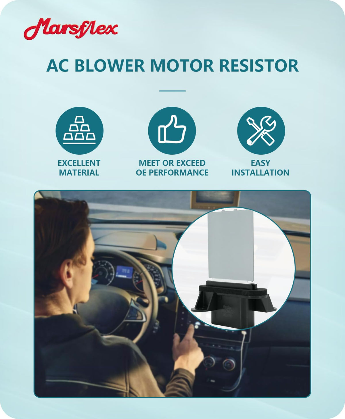 Marsflex installed near Tacoma blower motor demonstrating restored fan control