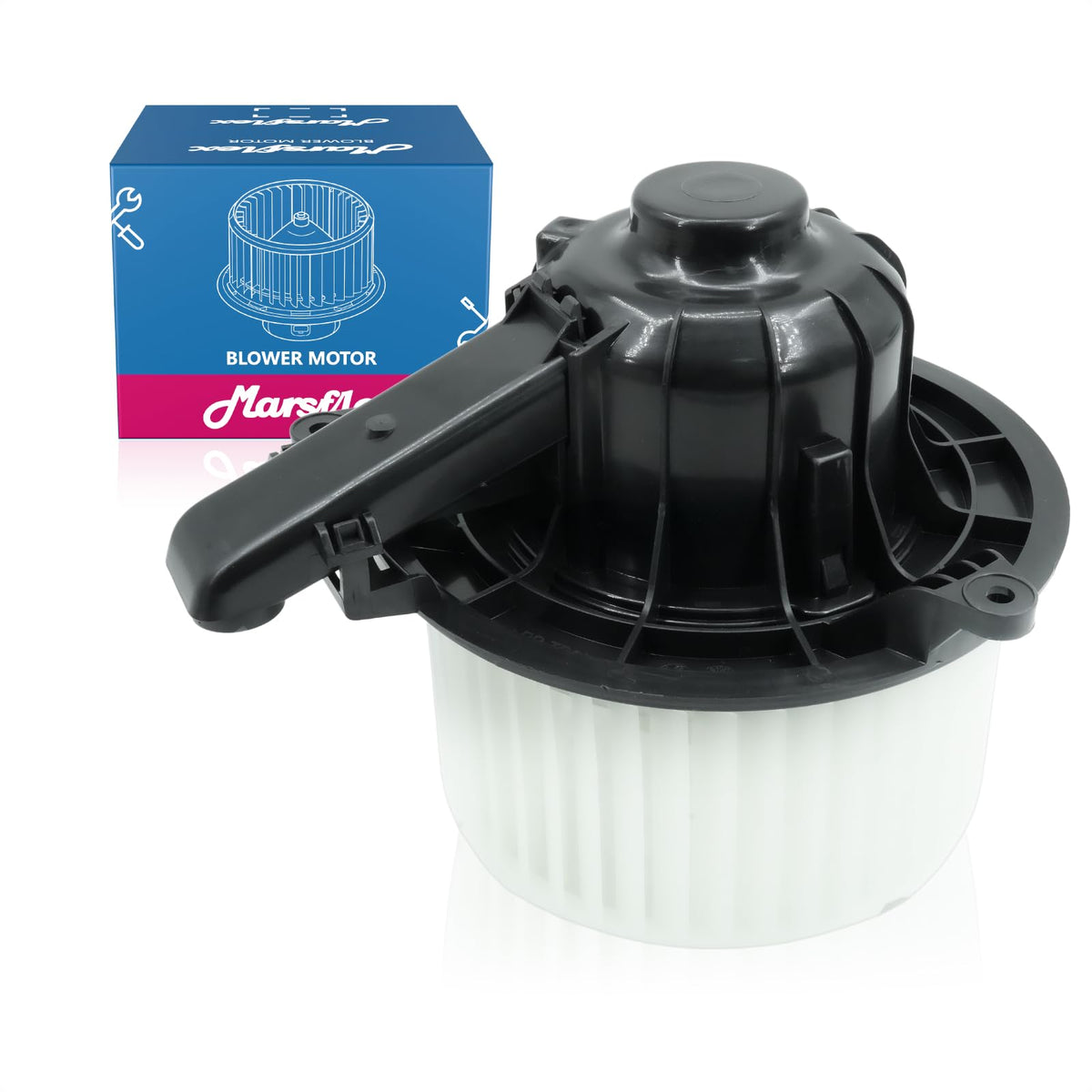 Marsflex front blower assembly front view showing fit and airflow benefit