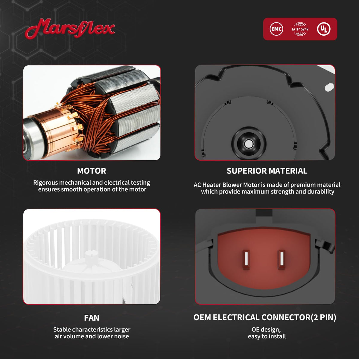 Marsflex connector and terminals view for easy wiring and reliable contact