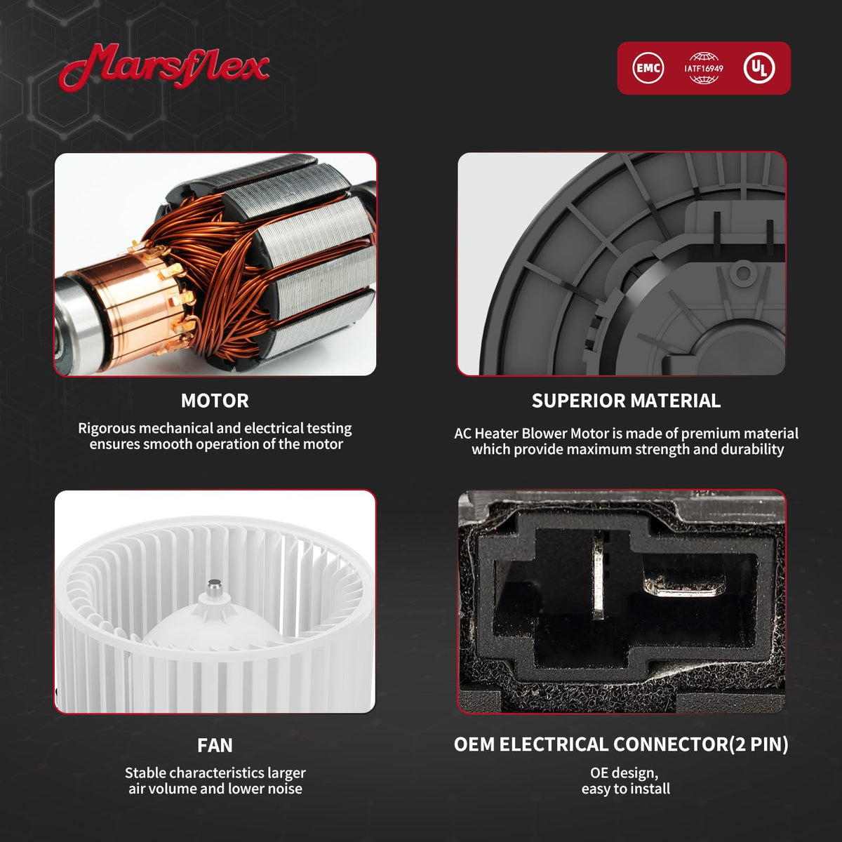 Marsflex electrical connector close-up illustrating plug fit and reliability