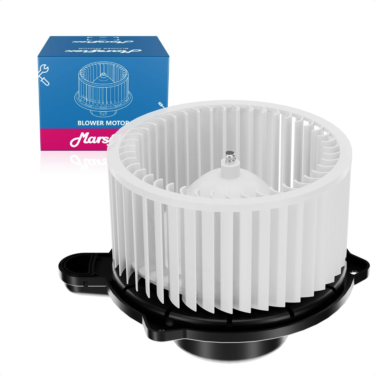 Marsflex front blower motor front view showing durable housing and reliable airflow