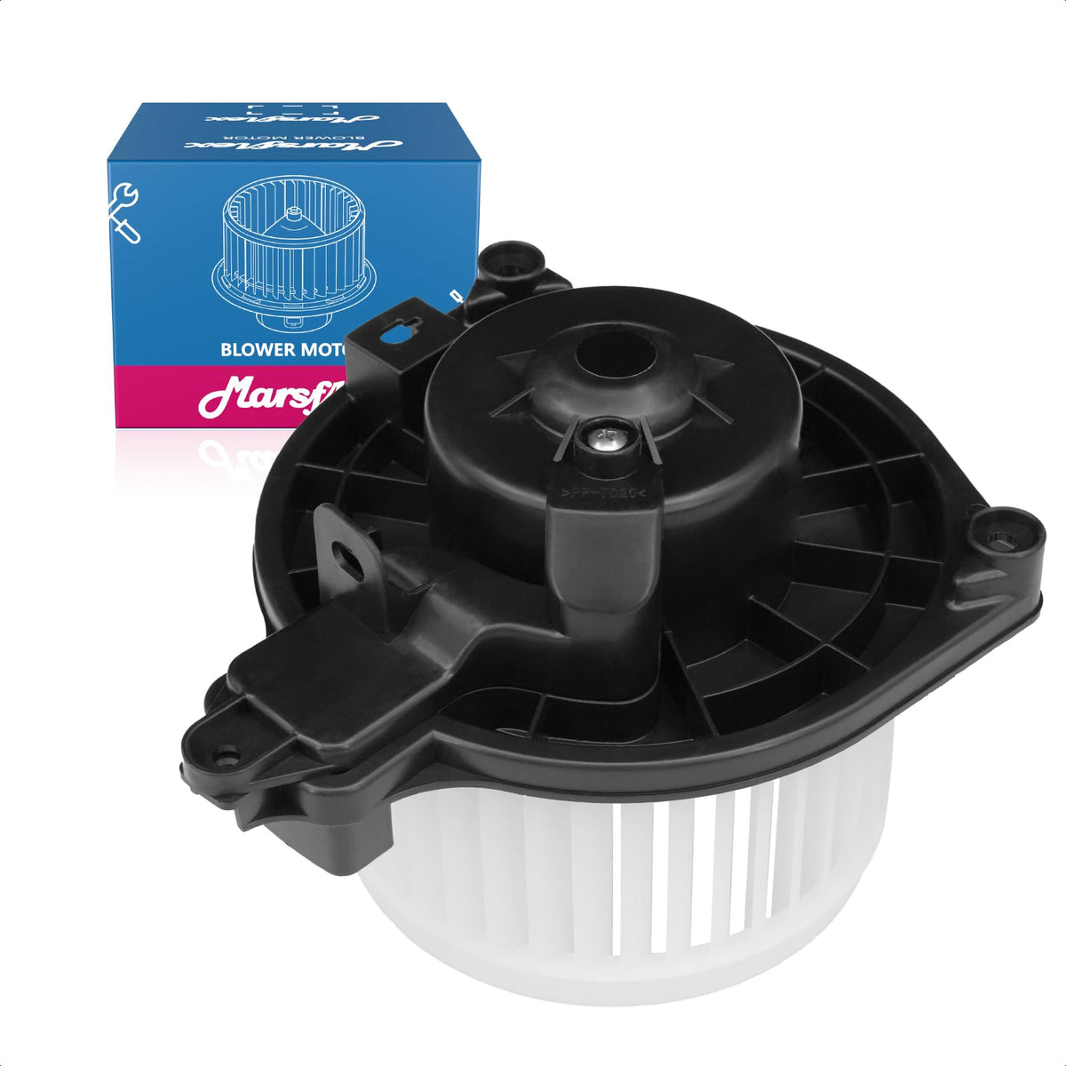 Marsflex front blower motor front view showing form-fit for Tacoma and reliable airflow