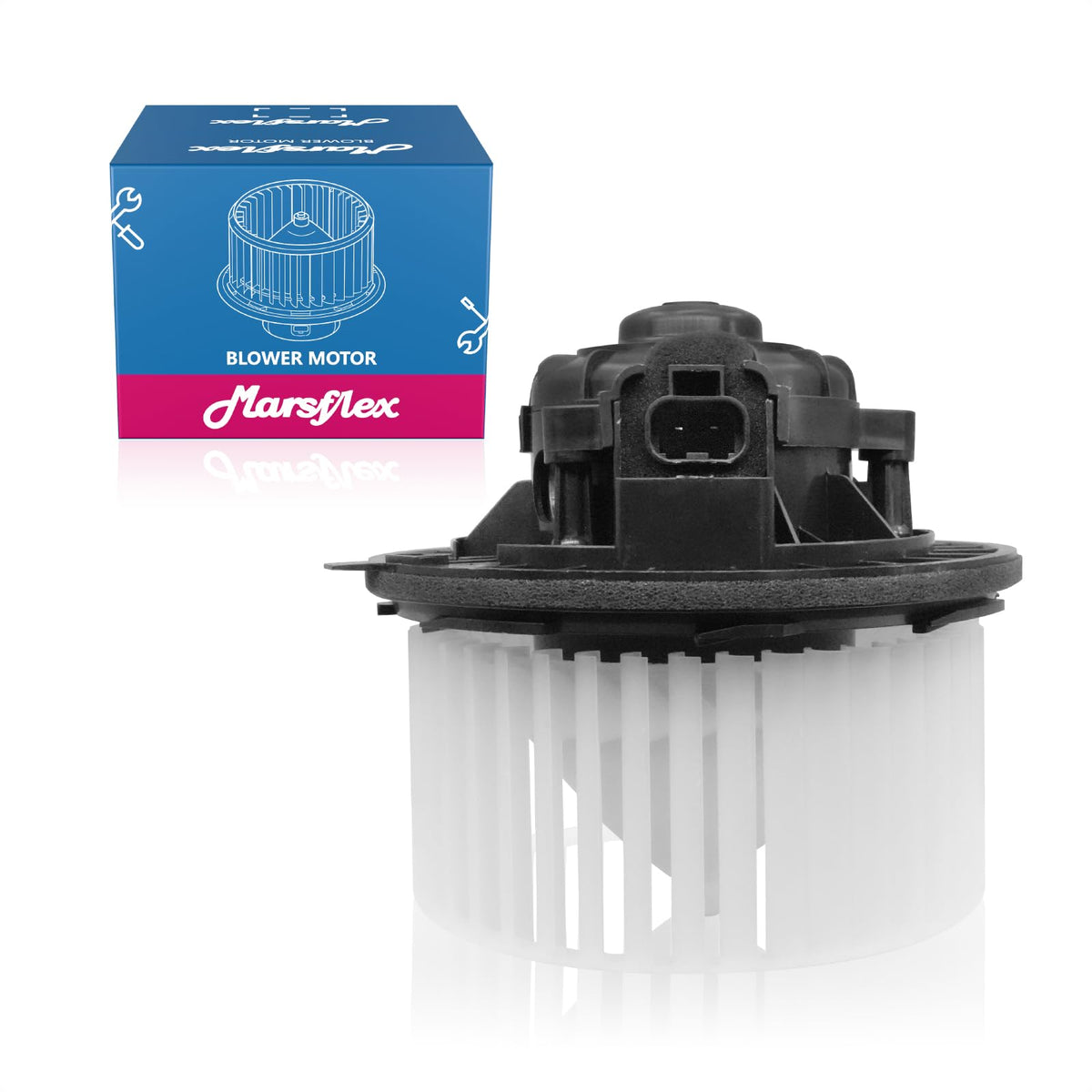 Marsflex front blower motor front view showing fit and airflow benefits