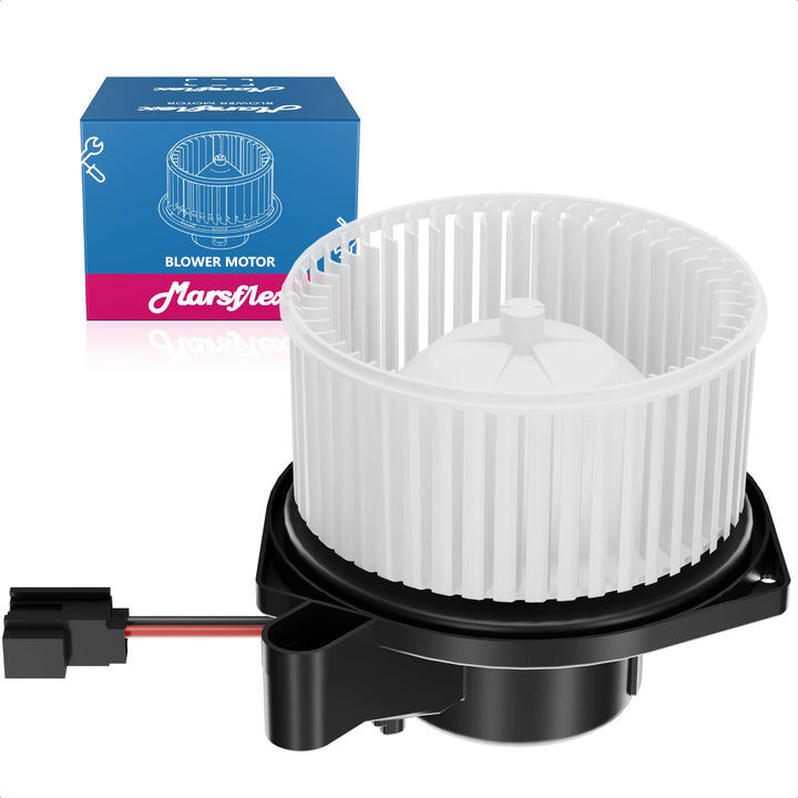 Marsflex front blower motor front view showing full assembly and direct-fit benefit