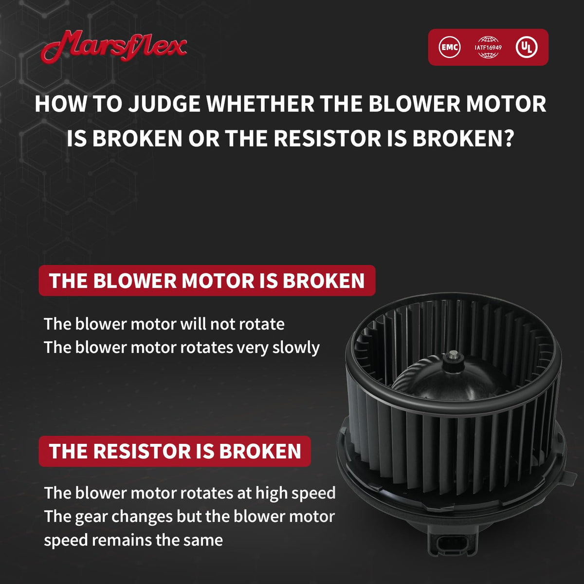 Marsflex motor shaft close-up showing durable armature for extended life
