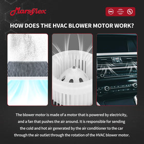 Marsflex blower motor installed under dashboard restoring reliable cabin airflow
