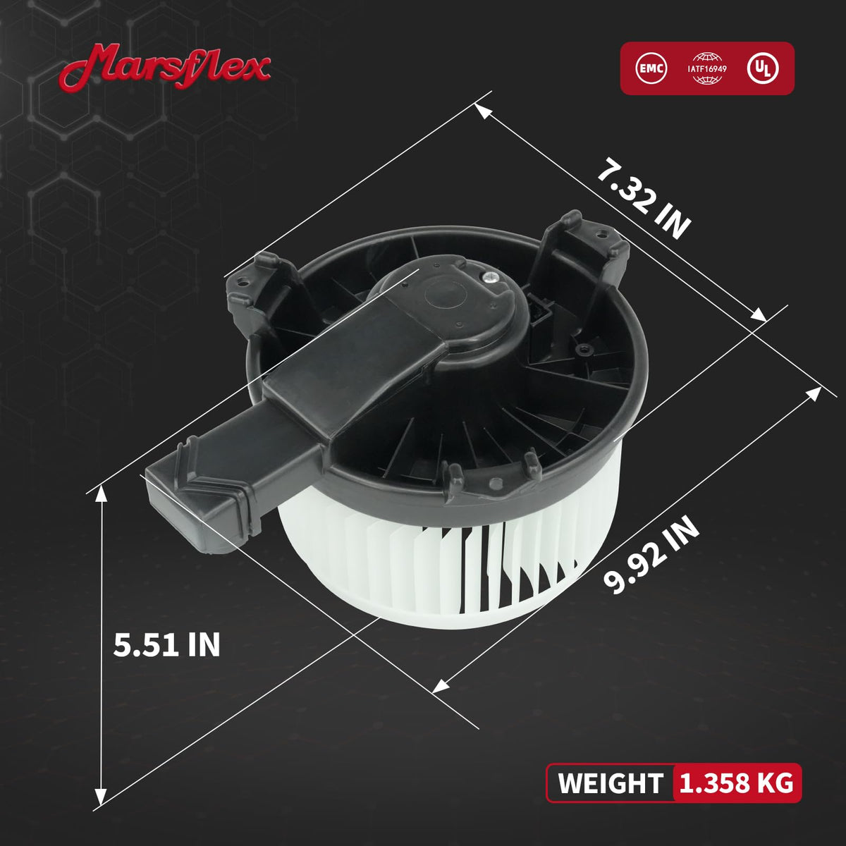 Marsflex label and specifications plate highlighting OEM cross-reference numbers