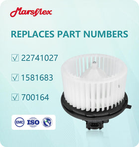 Marsflex motor label and electrical connector detail for easy installation