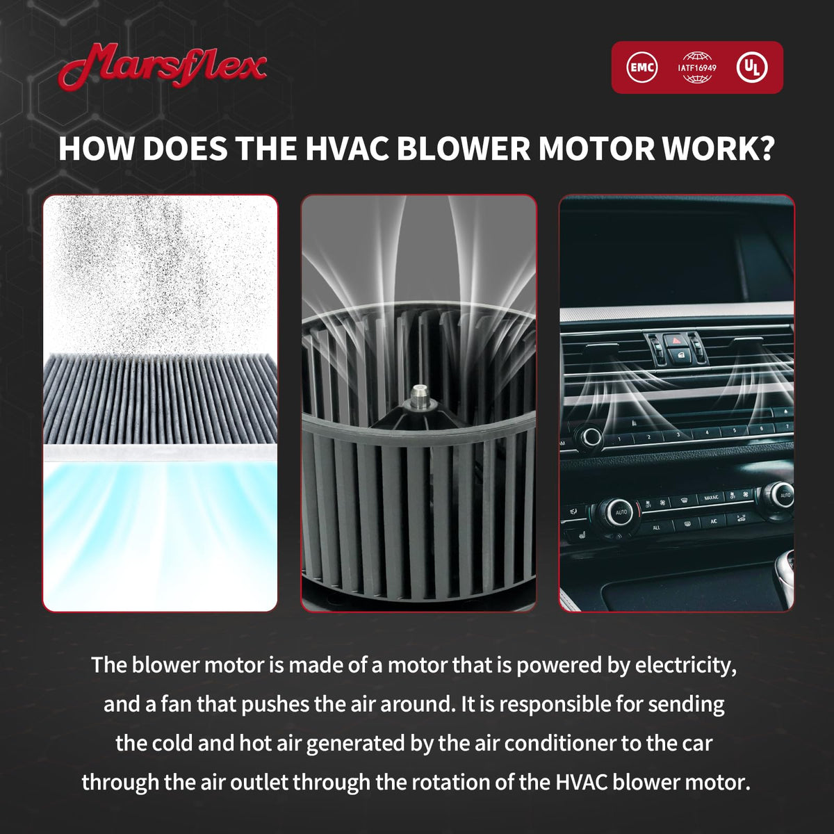 Marsflex motor packaged with foam protecting component