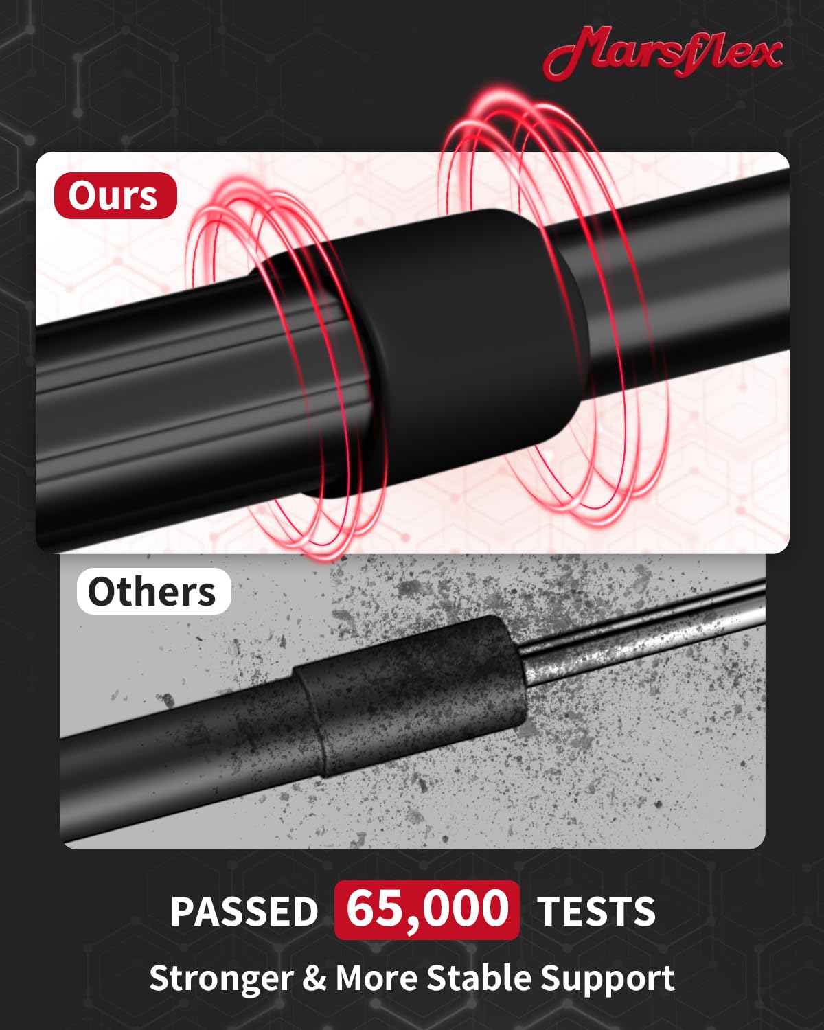 Marsflex side profile length scale shows OEM-sized match benefit