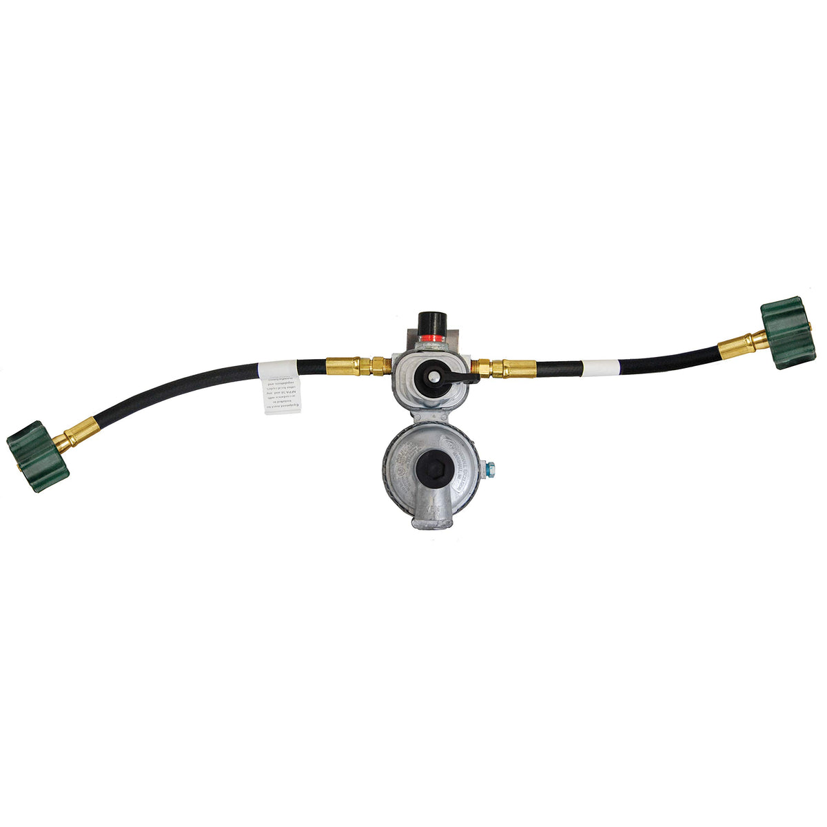 AP Products Marshall Excelsior front view showing regulator and hoses, easy-install benefit