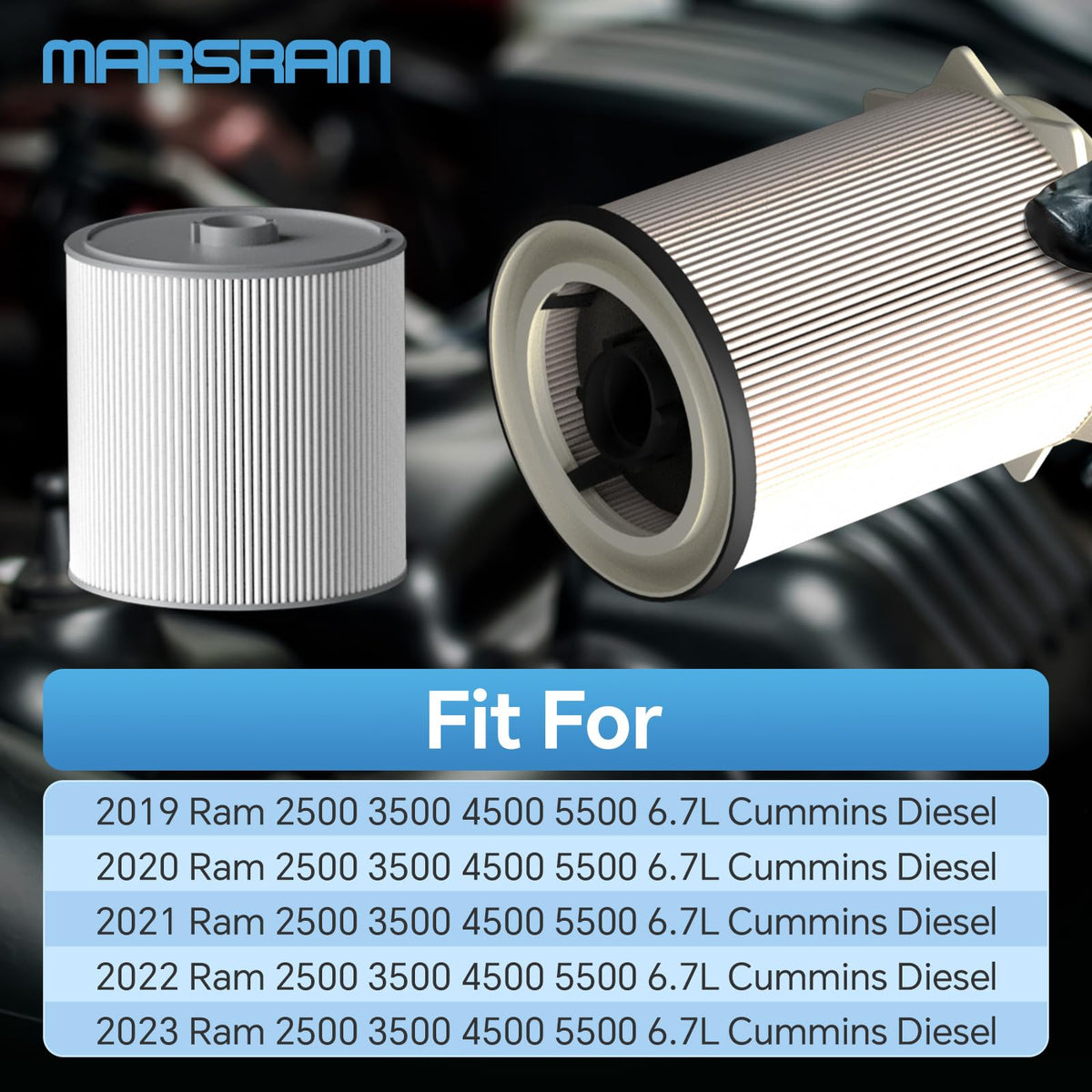 Marsram closeup of filter media highlighting fine particle capture
