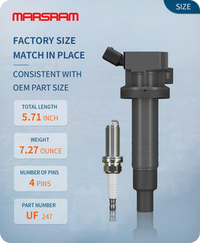 Marsram coil connector close-up for secure OE-style electrical fitment
